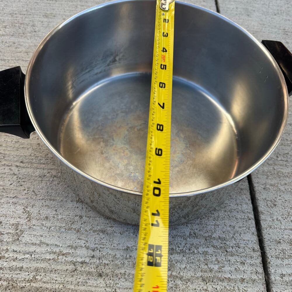 Revere Ware 6 Qt Quart Stock Pot Dutch Oven w/Lid Copper Bottom 92j Clinton ILL - Picture 4 of 6